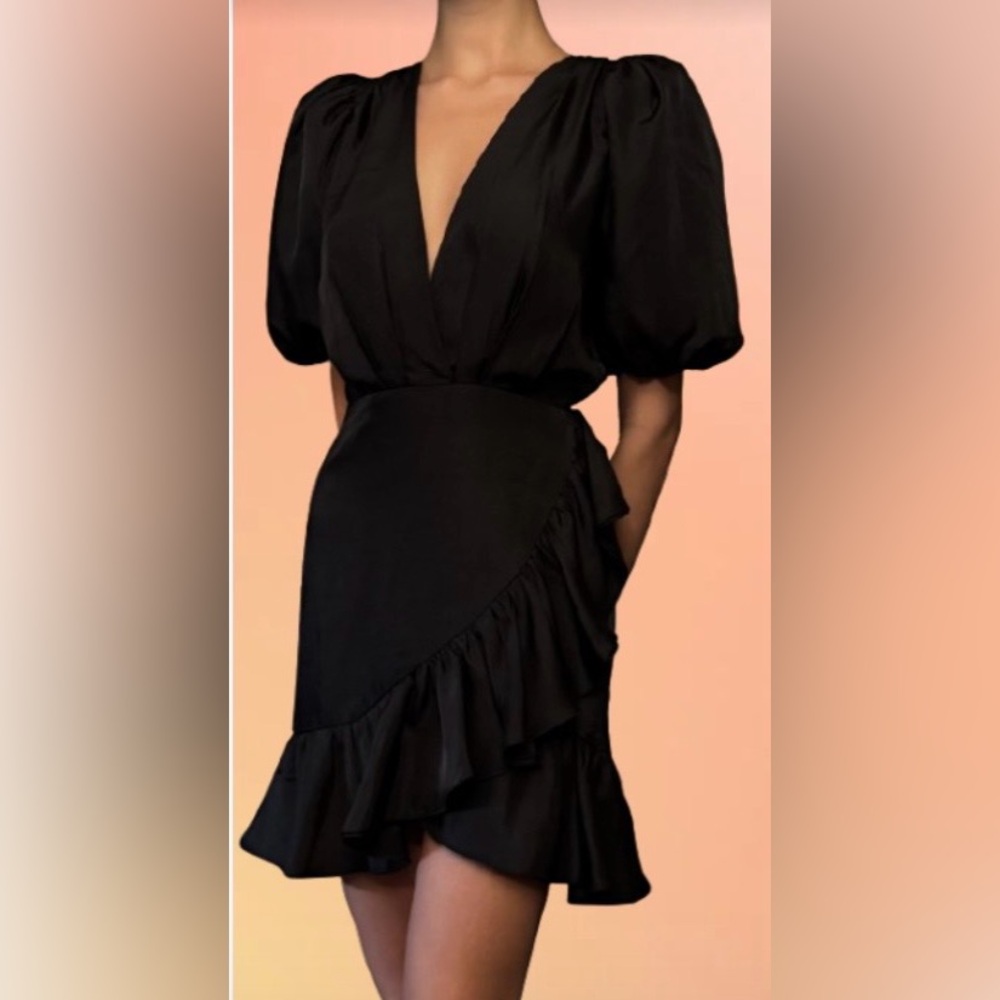 Ronny Kobo Collection Black Asymmetrical Dress